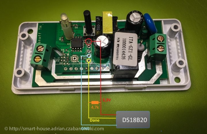 instalacja czujnika temperatury DS18B20