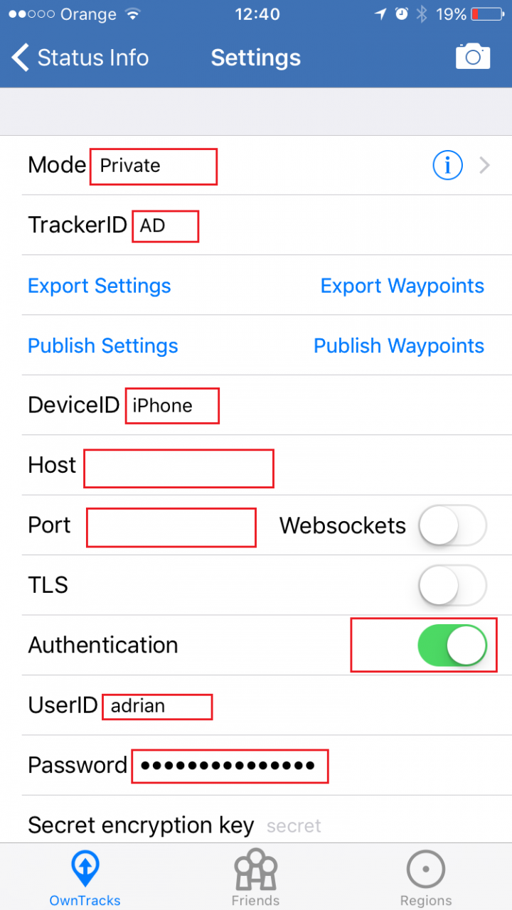 owntracks - konfiguracja mqtt brokera