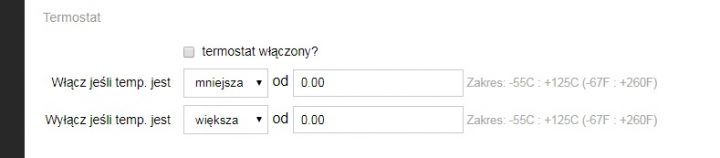 AFE Firmware: Konfiguracja: Termostat