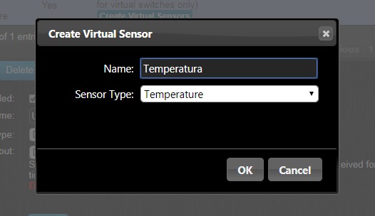 Ekran wprowadzania wirtualnego czujnika temperatury