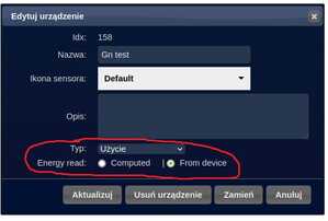 brak ustawień